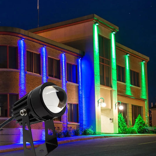 12W 9W Outdoor LED Wall Spotlight For Home Landscape Lighting 110V 220V Pink Red Green Blue Golden Color Beam Lights Waterproof Home Business Shops Lighting Supplies