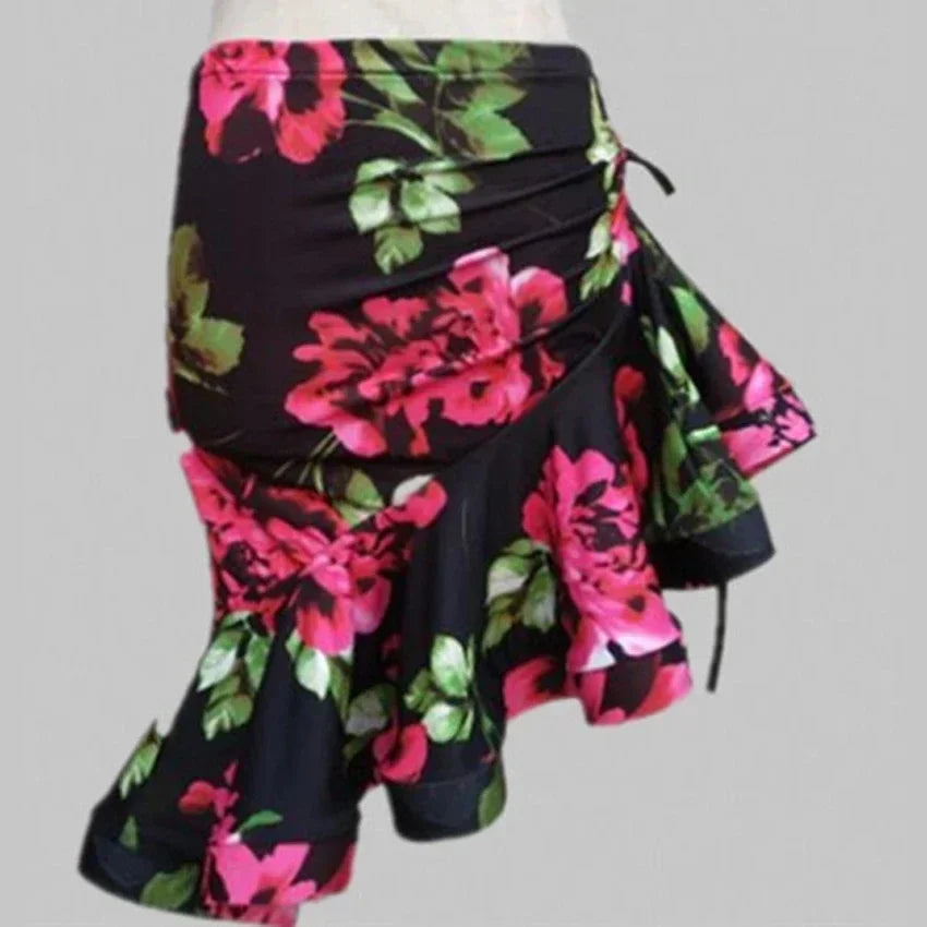 NEW Arrivals S-3XL Leopard  Women Classic Latin Dance Costumes Asymmetrical Ruffle Mermaid Skirt Lady Salsa Cha-cha Tango Rumba Girls Dress Ballroom Competition Dancing Ladies Dresses