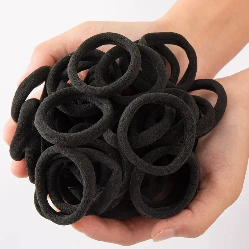 NEW Arrivals 200 PCS Set White/Coffee/Black Color Hair Bands for Women Girls Hairband High Elastic Rubber Band Hair Ties Ponytail Holder Scrunchies Accessories Women Hair Care Products