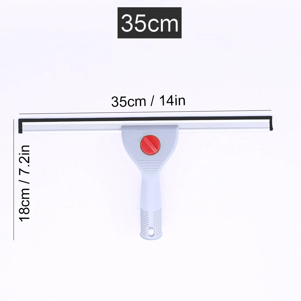 NEW 6/10/14/18in Household Glass Wiper Cleaning Bathroom Mirror Cleaner With Silicone Blade Hook Car Shower Squeezer Window Scraper Home Cleaning Supplies