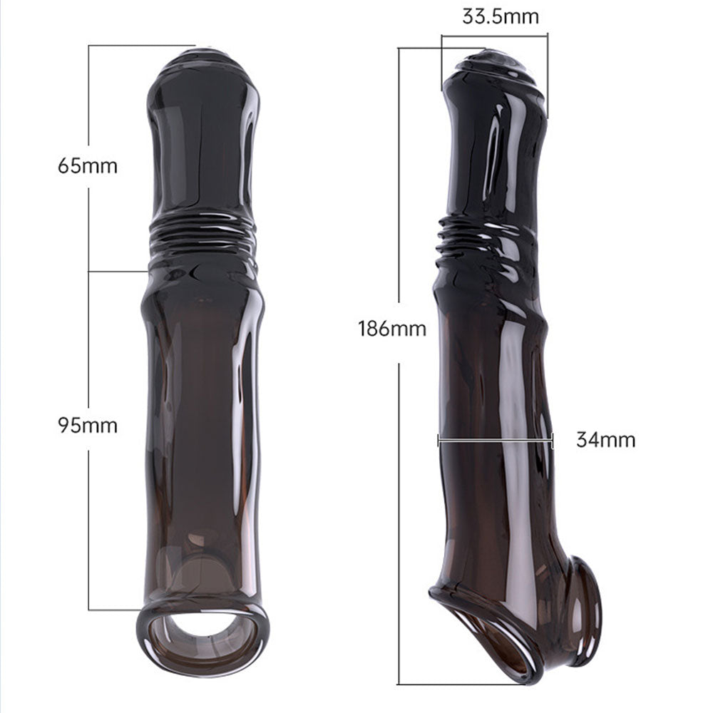 Adult Penis Extender Enlargement Reusable Condom Penis Sleeve Sex Toys For Men Extension Cock Ring Horse Dicks Delay Ejaculation