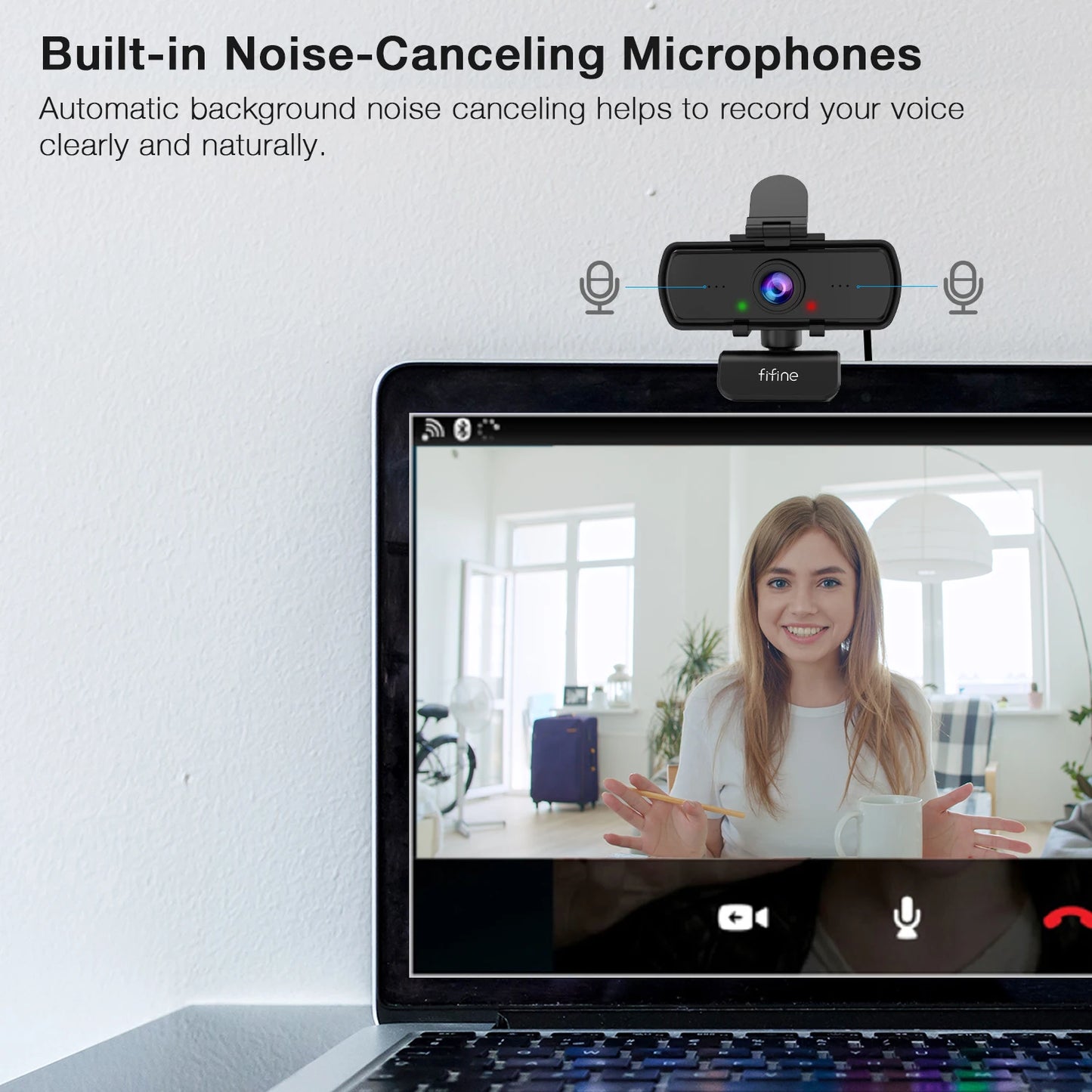 1440p Full HD PC Webcam with Microphone, Tripod, for USB Desktop & Laptop,Live Streaming Webcam for Video Calling-K420