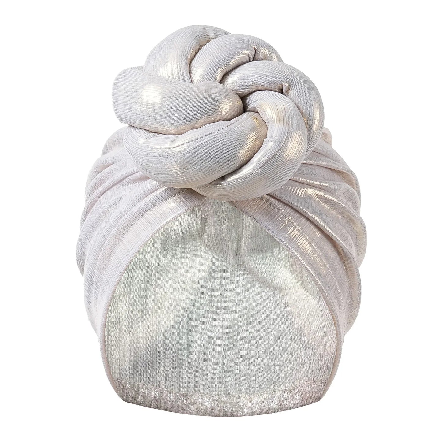 12 Colors Ice Silk Luxury Bonnet For Women Turban Hat Hot Ice Silk Quick-Drying Breathable Laser Personality Trend Ethnic Flower-Wrap Knotted Cap female