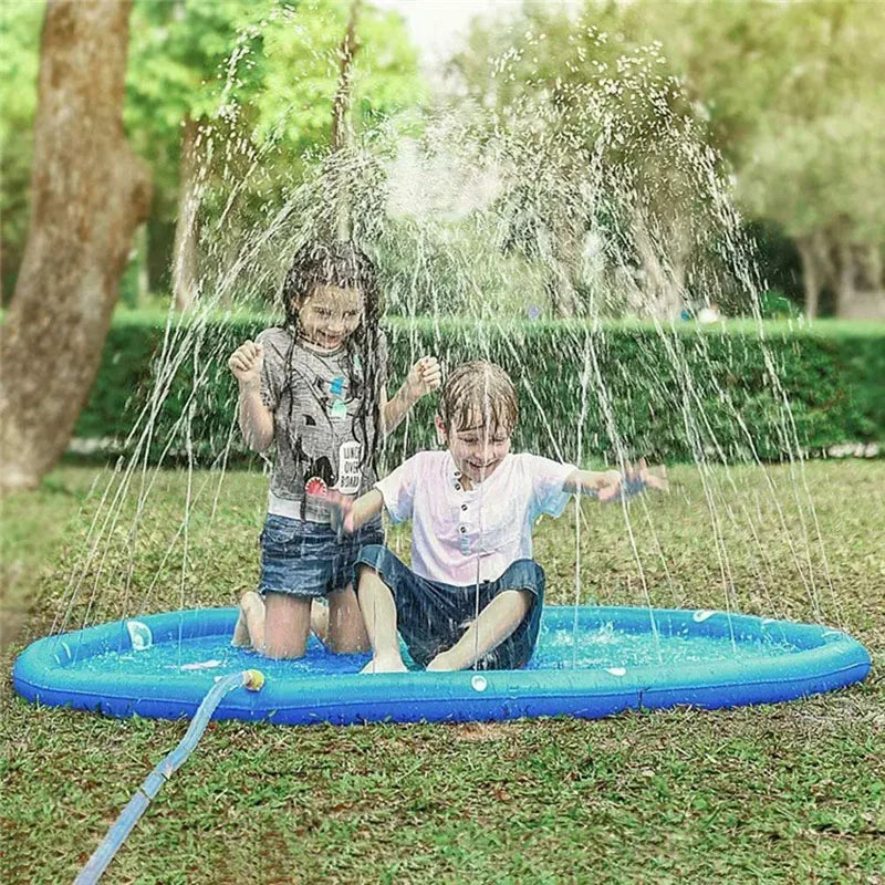 Water Spray Pad Summer Dog Toys Pet Kids Outdoor Swimming Pool Splash Sprinkler Mat Lawn Beach Interactive Play Water Tools