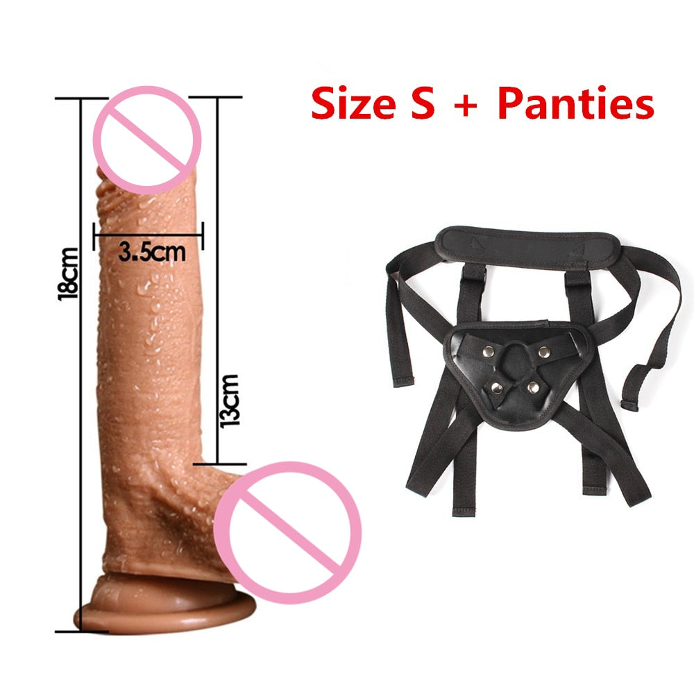 7/8 Inch Huge Realistic Dildo Silicone Penis Dong with Suction Cup for Women Masturbation Lesbain Anal Sex Toys for Adults 18