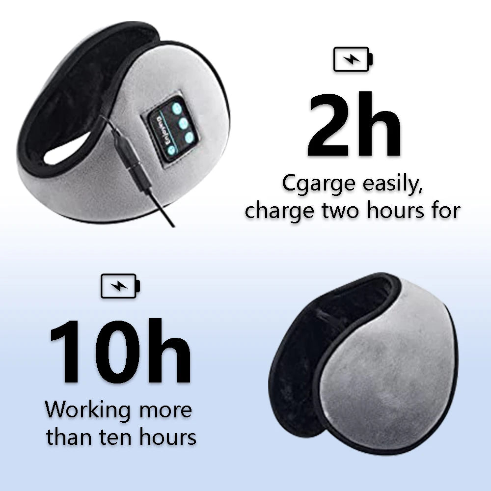 NEW Arrivals 2 Drivers with Microphone Bluetooth Ear Muffs for Winter Women Men Wireless Earmuffs Headphones Ear Warmer Winter Music Ear Cover Built-in HD Speakers