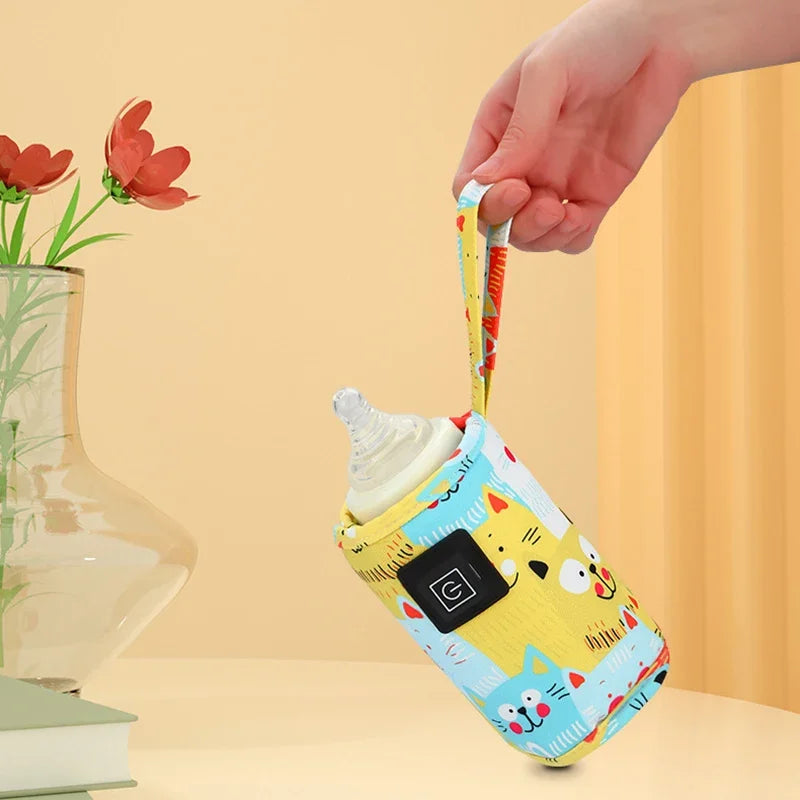 Travel Stroller Insulated Bag, Electric USB Milk Water Warmer, Nursing Bottle Heater, Portable Bottle Feeding Warmer ,Bottle Cover Baby Care Supplies