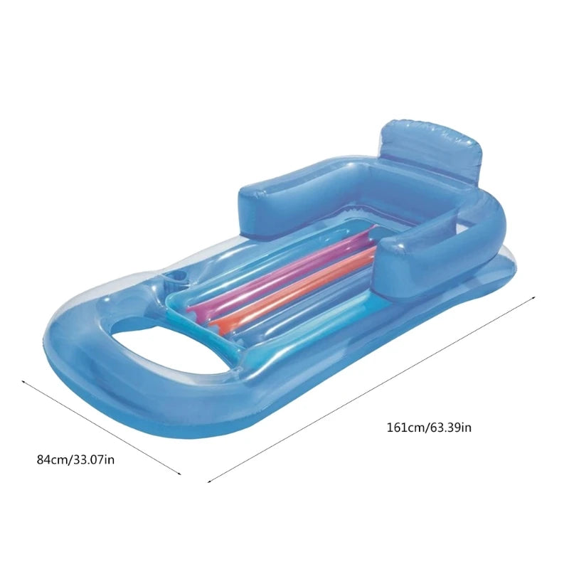 NEW Arrivals Inflatable Floating Row Air Mattresses Swimming Water Pool Beach Sea Inflatable Water Sleeping Bed Lounger Chair Water Hammock Swimming Sports Supplies