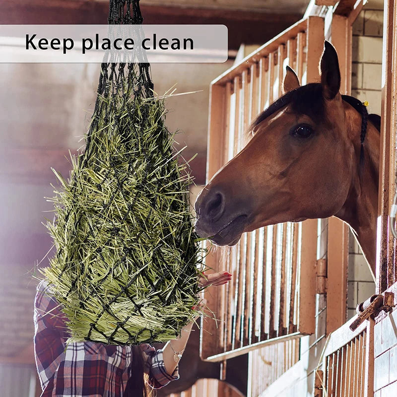 Haylage Net Durable Horse Care Products Small Holed Hay Net Hay Net Equipment Slow Feed Hay Feeder Net Bags For Horse Equestrian Supplies