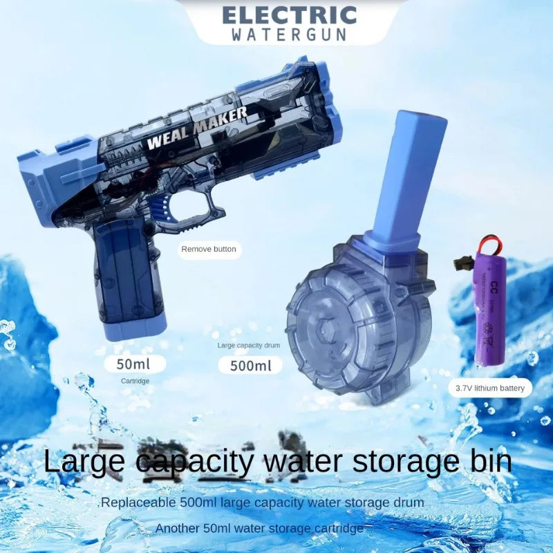 NEW Arrivals Electric Water Guns Adult Children Automatic Toy Ice Bursts Recoil Water Gun Kids Summer Beach Outdoor Fight Games Water Spray Gun Toys Sports Accessories