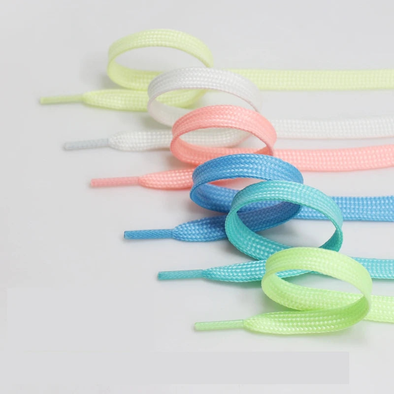 80-100-120-140cm 5 Colors Rave Festival Party Night Clubwear Dance Fluorescent Shoelace Luminous Shoes Flat Sneakers Canvas Shoe Laces Glow In The Dark Night Color