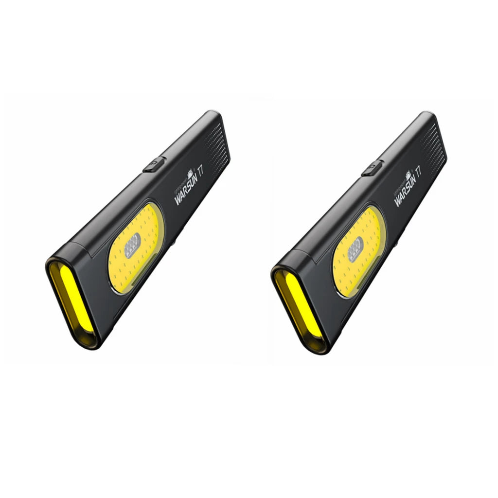 2PCS Set  LED Keychain Pocket Clip Flashlight USB-C Rechargeable 600Lm Portable Mini Torch Light Pocket Lantern Flood Work Light With Magnet 200M Range Outdoor Camping Hiking