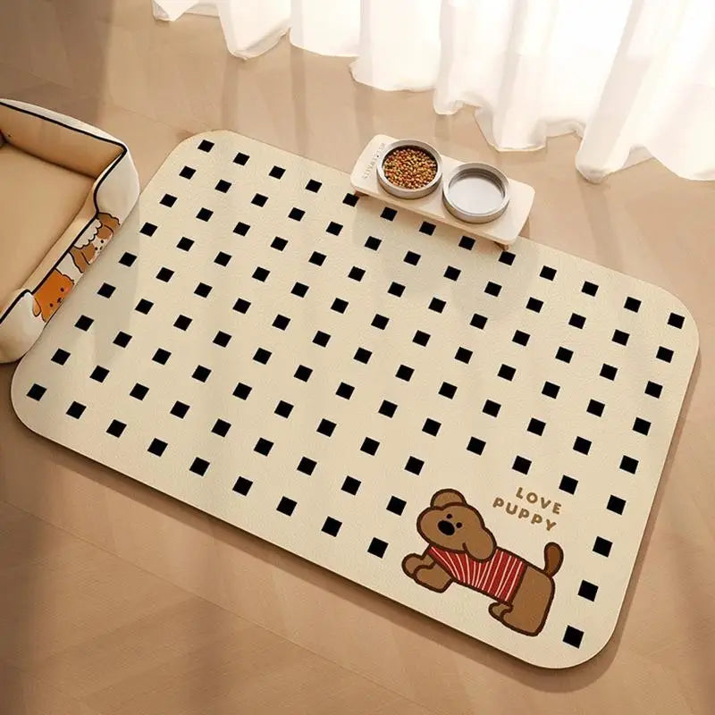 Pet Supplies Mat Domestic Cat Dog Feeding Mat Pet Placemat For Food Water Bowl With Waterproof Quick-Drying Floor Mat Pet Supplies
