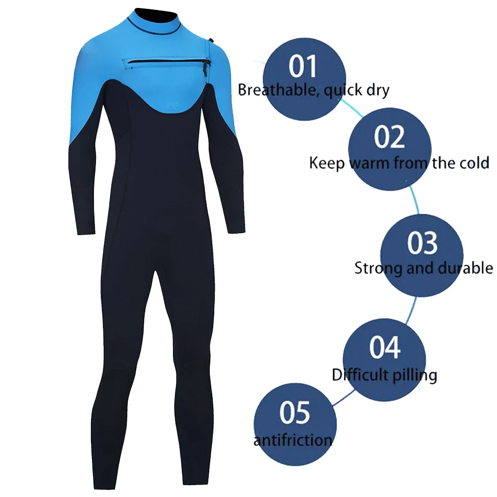 Wetsuit Surf Suits 3mm Premium Neoprene Wetsuit Men Surfing Clothes Kayaking Kitesurf Thermal Winter Swimsuits Scuba Diving Suit