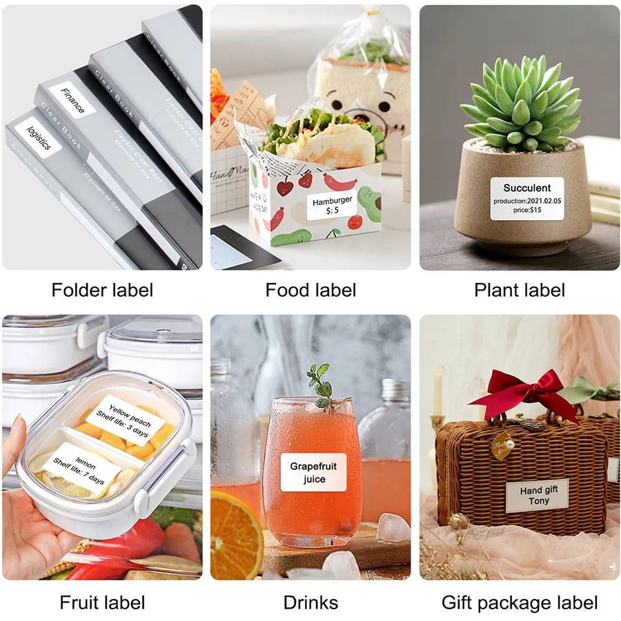 Mini Portable Thermal Printer Self-adhesive Label Printer For Stickers  B21 B1 Label Maker Printer Without Ink