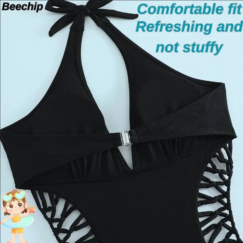 New Women's Cross Border Mesh Multi Color Sexy Fashion Backless Bikini Outdoor Swimming Pool Swimwear