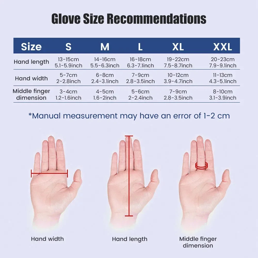 Left & Right 2 PCS Set S-2XL Size Hand Finger Rehabilitation Exerciser Robot Gloves Stroke Hemiplegia Cerebral Infarction Training Equipment Therapy Health Care Supplies