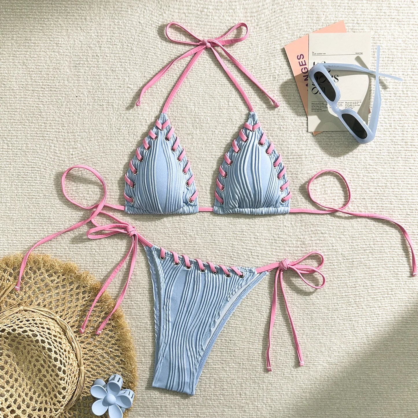NEW 4 Colors UK Size Sexy Brazilian Bikinis Women's Swimwear Female Swimsuit For Swimming Wear Bathing Suits Brazilian Bikini Set Beachwear Water Pool Ladies Sexy Swimwear