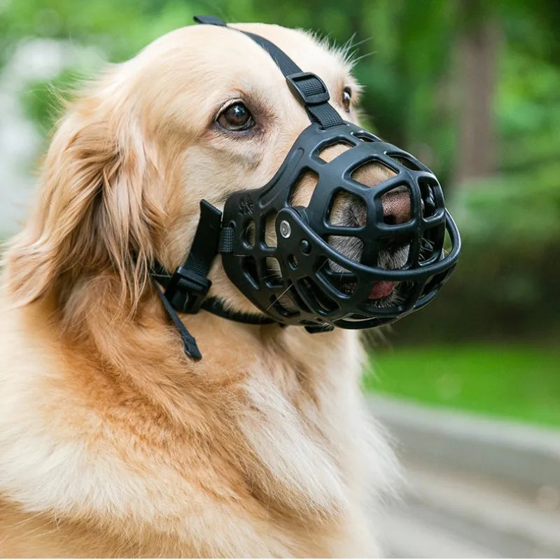 S-XXL Silicone Dog Muzzle Anti-Biting Breathable Mouth Mask for Medium Large Dog Accessories Safe Comfortable Outdoor Supplies
