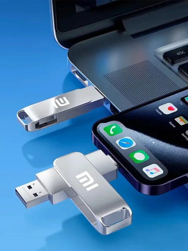 Xiaomi 16TB 3.0 USB Flash Drive Metal High-Speed Pen Drive 2TB 512GB Waterproof Type-C USB Pen Drive For Computer Storage Devices