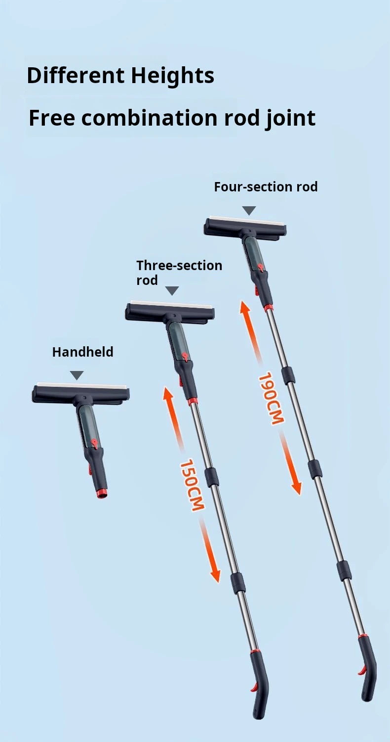 NEW Window Cleaner Mop Household Multifunctional With Silicone Scraper Glass Spray Washer for Glass Outdoor Window Cleaning Tool