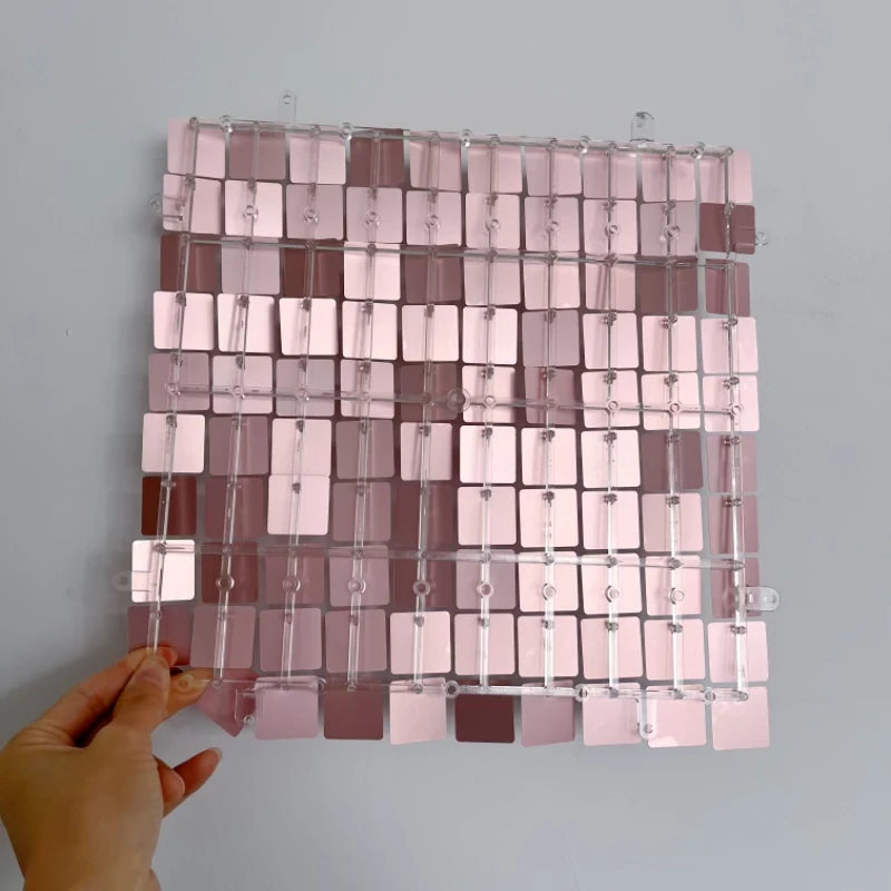 90x180cm Shimmer Wall Backdrop Matte rose gold Sequin Shimer Wall Panels for Birthday Party Wedding Marriage Decorations