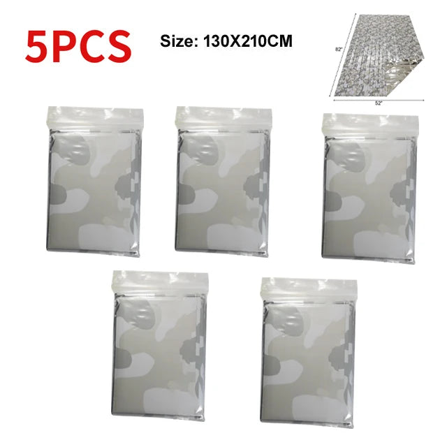 30 PCS Set 130*210cm Outdoor Emergency Gold-Sliver Survival Blanket 5-30pcWaterproof First Aid Rescue Curtain Foil Thermal Military Blanket