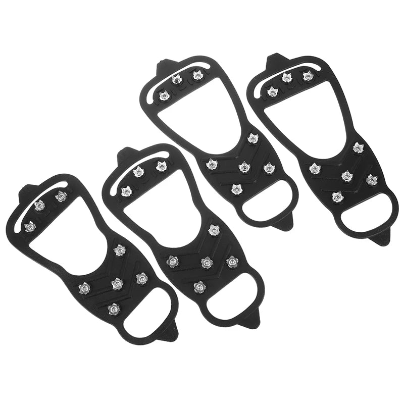 NEW Arrivals 2PCS 8-Studs TPE Anti-Slip Ice Claws Winter Sport Shoe Cover For Women Men Snow Climbing Spike Grips Crampon Cleats Boots Cover Winter Sports Accessories Supplies