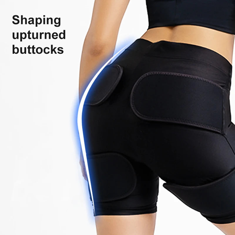 NEW Arrivals EMS 220V Pants High Waist Shorts Yoga Pants with EMS Muscle Stimulator Buttock Ultimate  Shaper Women Slimming Leggings