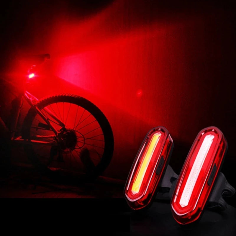 Night Cycling Tail Light Outdoor Highlight USB Charging Single Light Mountain Bike Led Warning Light Tail Bicycle Accessories