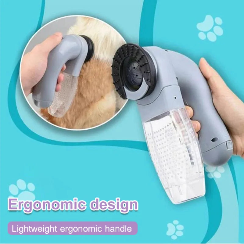 Portable Electric Cat and Dog Hair Vacuum Massage Clean Dual Purpose Portable Pet Vacuum Cleaner