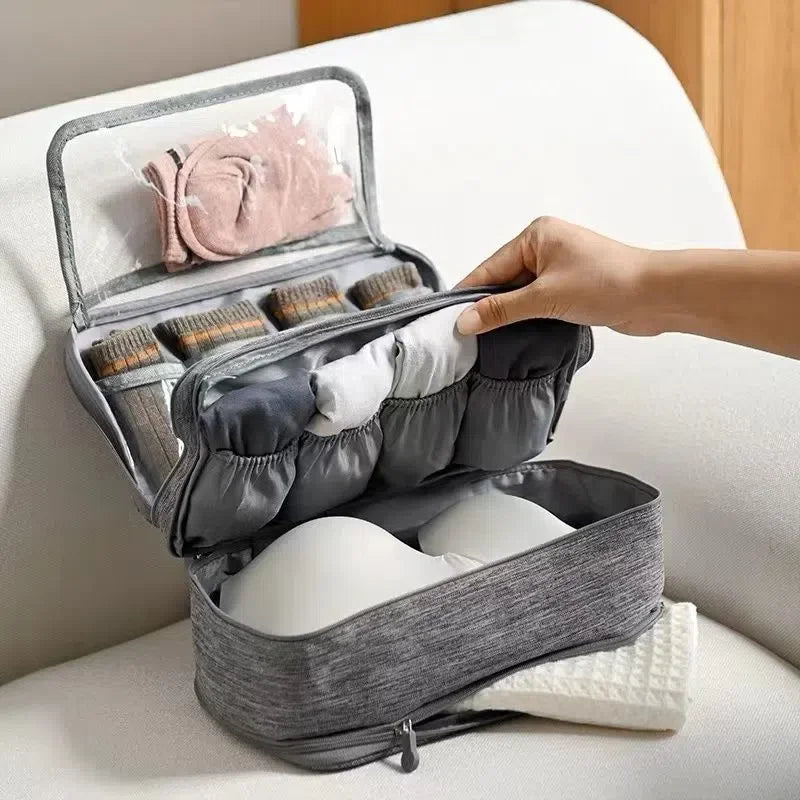 Travel Bra Organizer Underwear Storage Bag Women Men Socks Cosmetics Clothes Pouch Stuff Goods Accessories Supplies Products