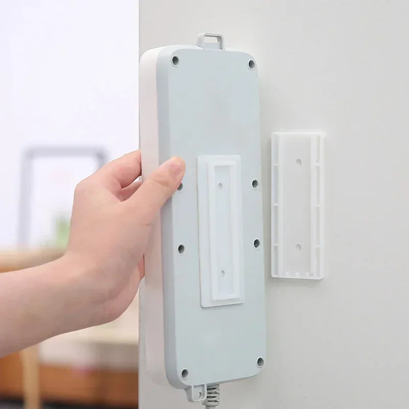 NEW Arrivals 50PCS Set Removable Wall-Mounted Self-Adhesive Desktop Socket Fixer Hanging Power Strip Cable Organizer Wall Holder Fixator Kitchen Home Office