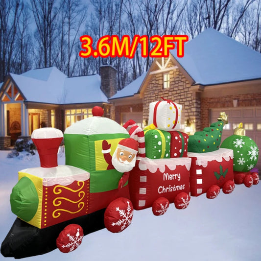 NEW Arrivals 10 Different Types UK Plug Santa Claus Waving Hand 1.8m Inflate Model Christmas Decoration Glowing Doll Cartoon Giant LED Lamp Party Gifts Outdoor Lawn Christmas Decoration Supplies