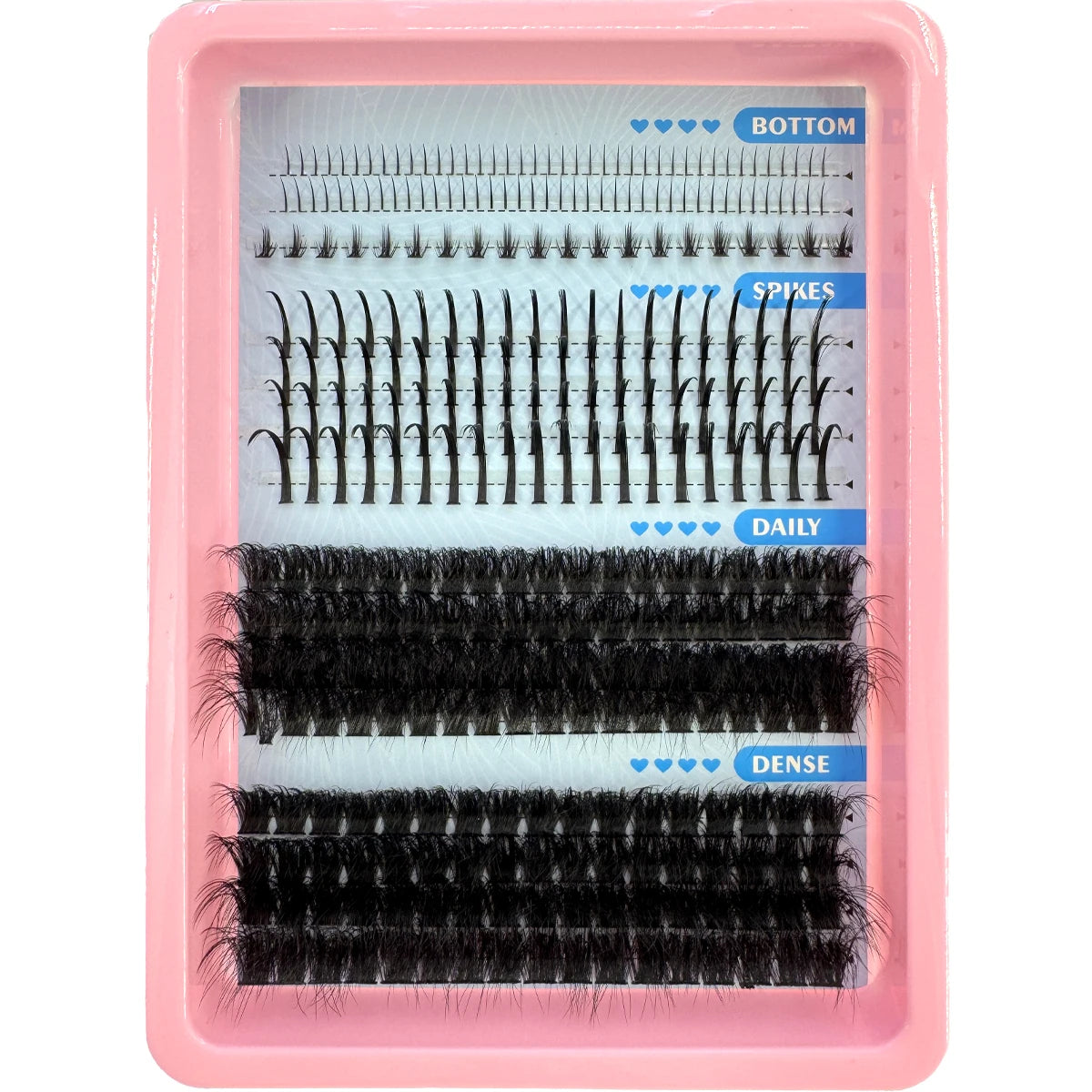 NEW Arrivals 15 Rows Lash Clusters Spikes Eyelash Extensions Spiky Lashes Extension Thick Individual Cluster Lashes with Spikes & Bottom Lashes Women Cosmetic Accessories