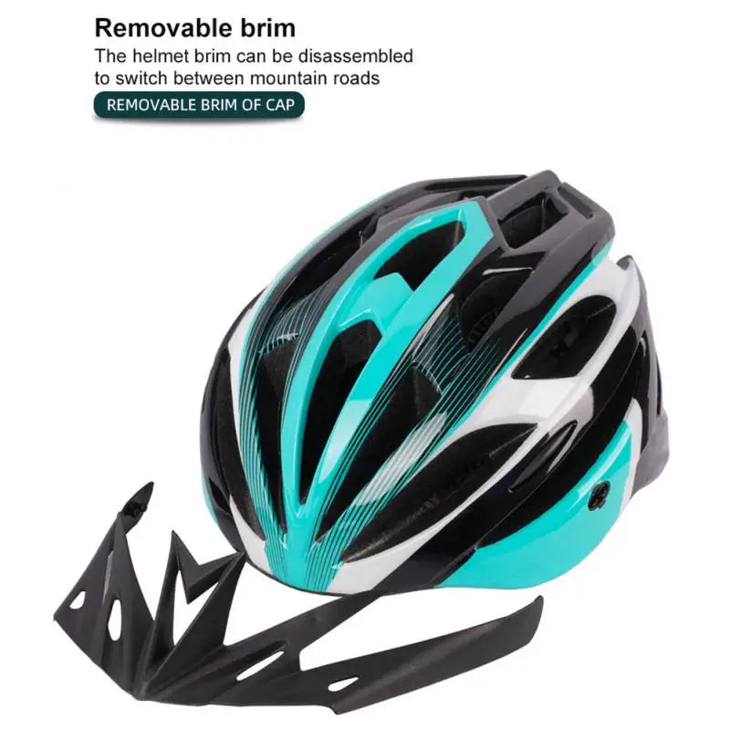 Helmet With LED Rear Light For Women Men Bike MTB With Detachable Visor Lightweight And Vented Mountain Cycling Helmet