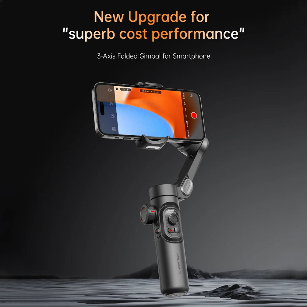 3-Axis Handheld Gimbal Stabilizer for Smartphone with Fill Light for iPhone Android Face Tracking TikTok Vlog Smart XE