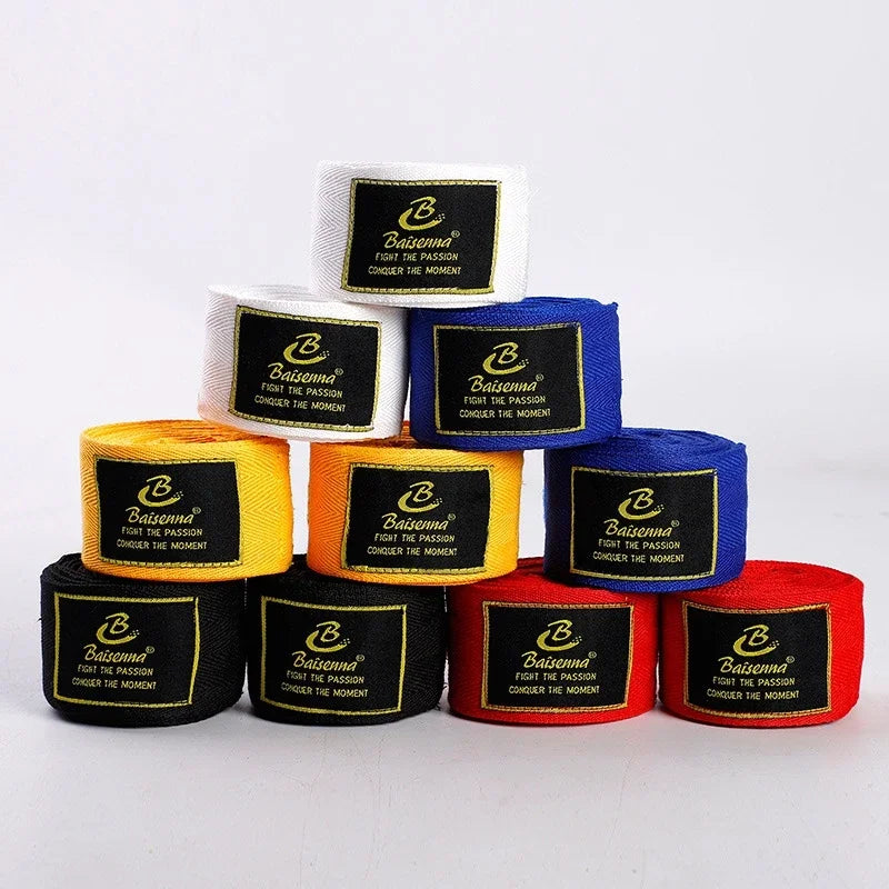 2 Rolls Set 1.5/2/3/5M Cotton Boxing Bandage for Women Men Kids Sports Strap Kick Boxing MMA Hand Gloves Wraps Belt Boxing Sports Wraps Bandage Sports Accessories