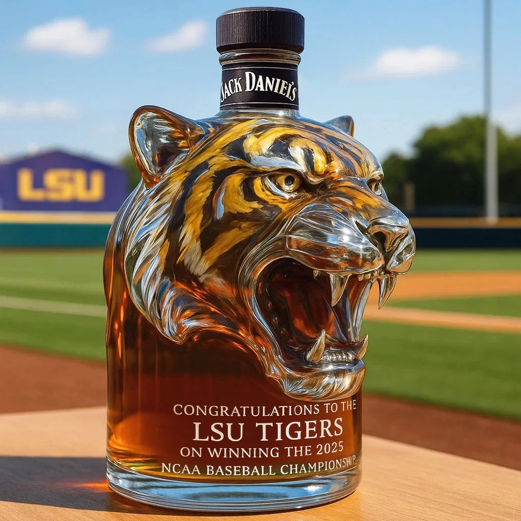 NEW Tiger Creative Bottle Interesting Whiskey Bottles, Novelty Glass Wine Decanter, for Men Whiskey Lovers & Collectible Drinkware Accessories Home Glassware Bar Pubs Night Club Barware Supplies