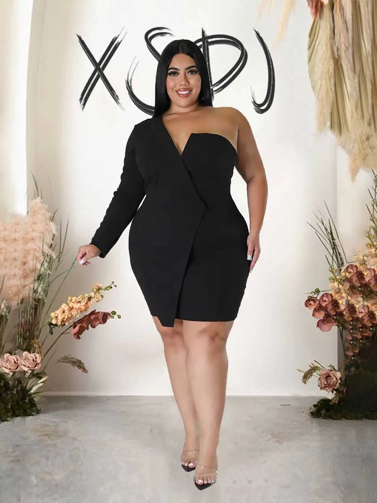 NEW Arrivals XL-4XL UK Plus Size Black-Red-White Evening Party Dresses From Large David Ladies Elegant Chic Dress Short Sexy Dress Chubby Women Clothing Wedding Guest Spring Summer Dress