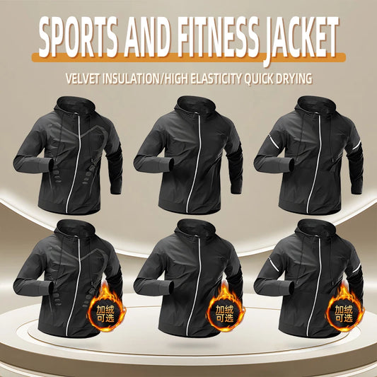 NEW Arrivals S-3XL Plus Size 6 Colors Sports Breathable Thermal Coat for Men, Autumn and Winter Quick Dry Windproof Cycling Outdoor Running Hiking Sports Clothes