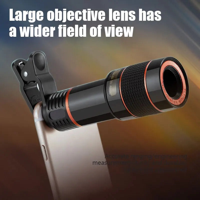 8X Telescope Zoom Lens Monocular Mobile Phone Camera Lens for iPhone Samsung Smartphones Lens for Camping Hunting Sports