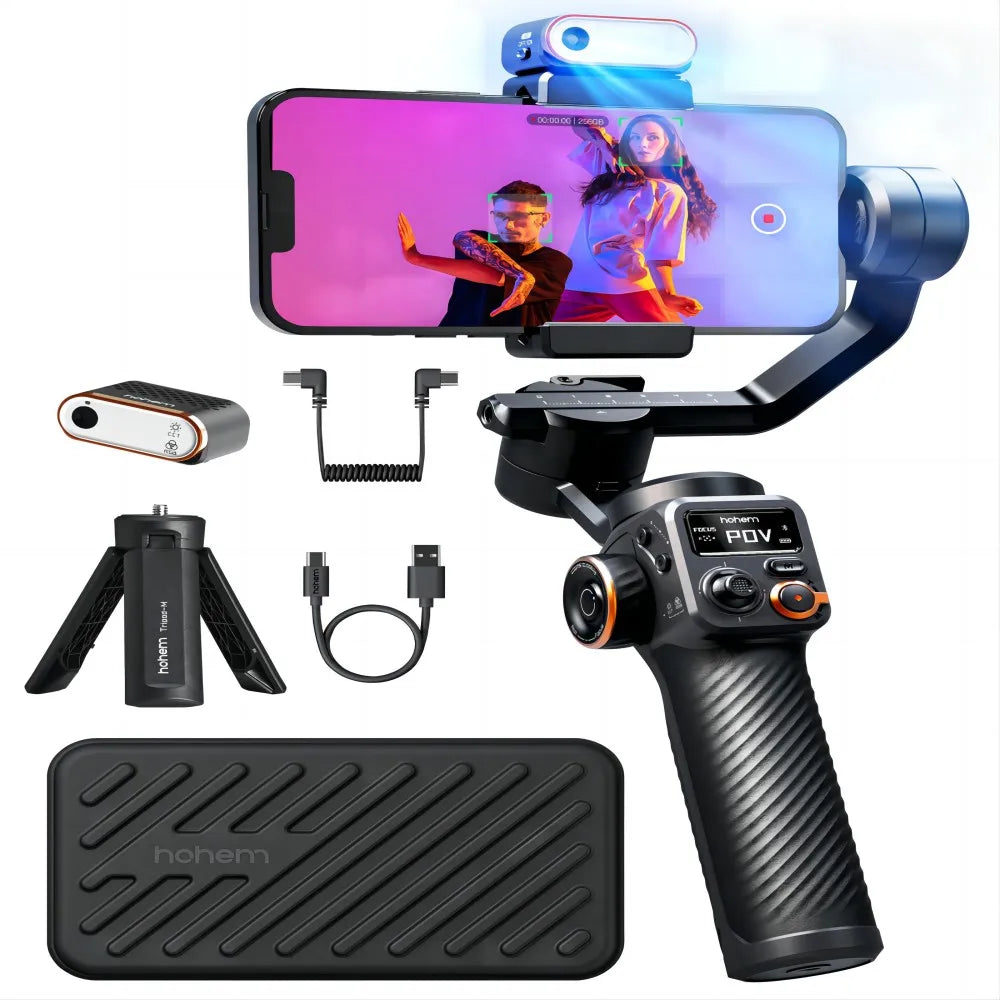 Professional M6 Kit Gimbal for Smartphone Remote Control Tripod Set, 3-Axis Gimbal, AI Tracker, Fill Light,Live Streaming  for iPhone 15 Pro Max and Android Stabilizer Mobile Cell Phones Accessories Products Electronic Suppli