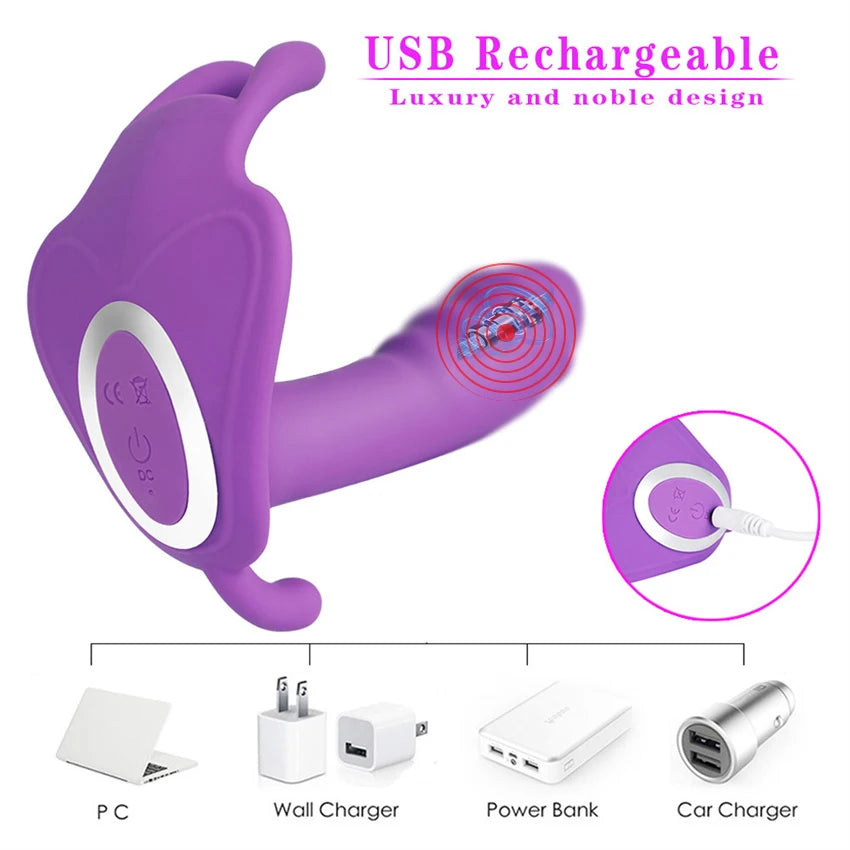 Wearable Wireless APP Control Dildo Vibrator for Masturbator G-Spot Clitoris Nipple Stimulator Massager for Women Adult Sex Toys