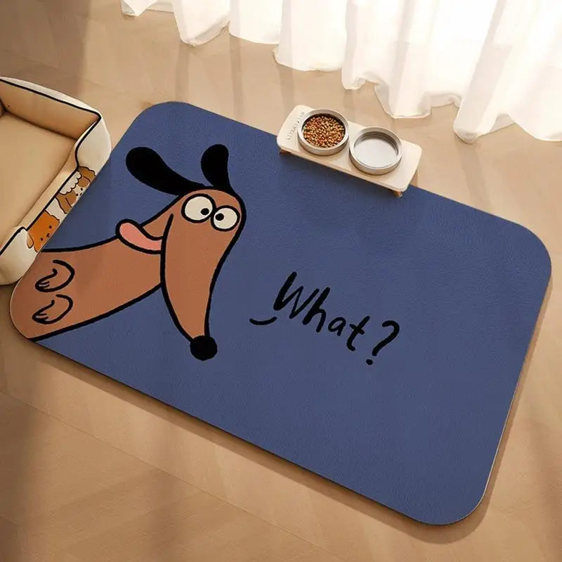 Pet Supplies Mat Domestic Cat Dog Feeding Mat Pet Placemat For Food Water Bowl With Waterproof Quick-Drying Floor Mat Pet Supplies