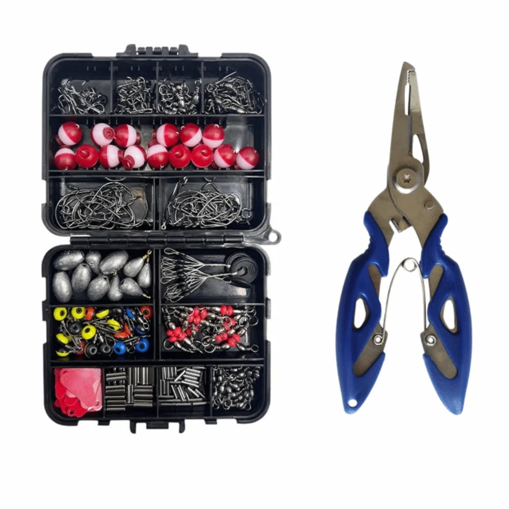 Just Arrived 265 PCS Set Sphere Floats Fishing Tackle Kit Crank Hooks Carp Fishing Parts Kit with Box Lures  Bait Set Lake River Professional Fishing Accessories