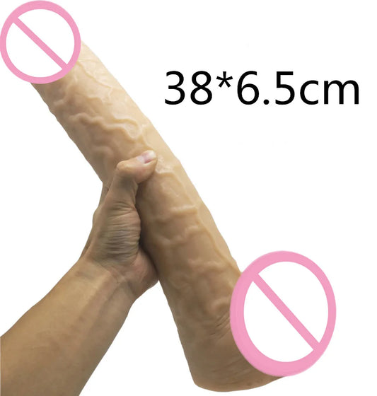 38CM *6.5cm Huge Dildo Adult 18 Sex Toys Dildos Supplies For Women Men Masturbator Big Penis With Suction Cup Cock Dildo Anal Plug Adults Sex Shop Products