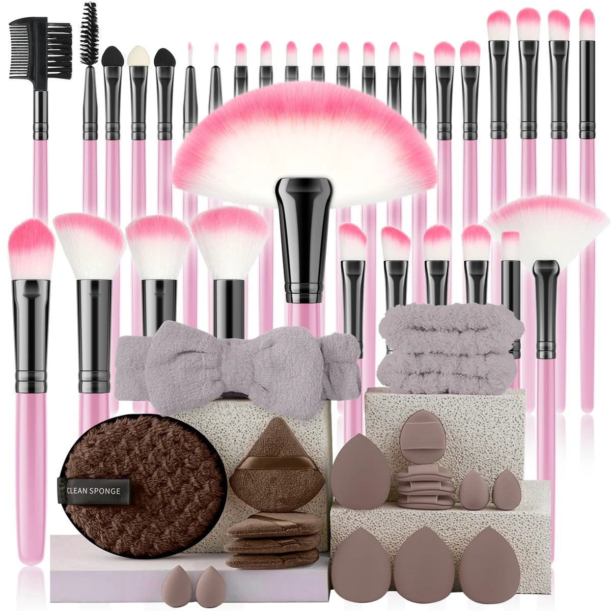 32 PCS Set 27 Colors  Professional Makeup Brush Set Cosmetic Tools for Powder Eye Shadow Foundation Blush Blending Beauty Makeup Brush Kit for Makeup Starters Women Cosmetic Tool Sets