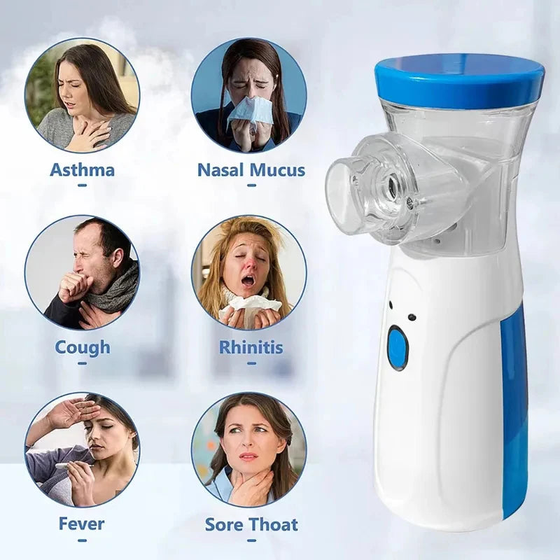 HOT SALE Medical Nebulizer USB Charging Handheld Adult Children Asthma Sleeping Apnea Breathing Support Inhaler Cough Compressor Sprayer Portable Compact Adjustable Nebulizer Home Nebulizer Medical Supplies
