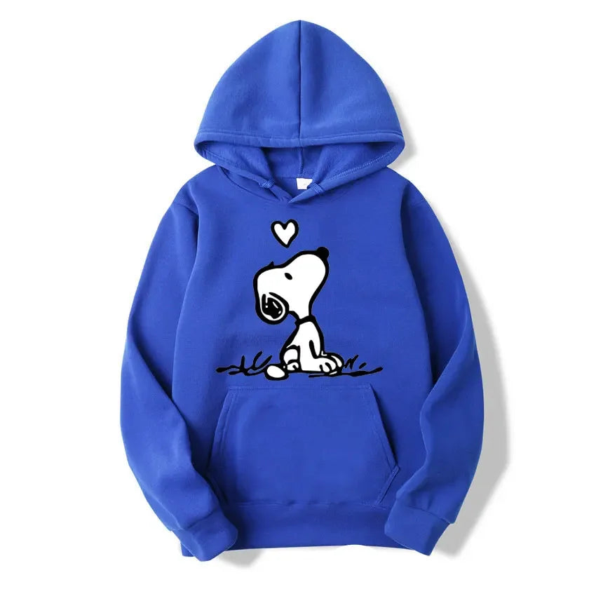 NEW S-3XL Plus Size 10 Colors American Cartoon Comics Snoopy Hoodie Women Man Pullover Tops Spring Autumn Men Casual Couple Sweatshirt Clothing